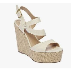 Steve Madden Women's Strappy Wedge Sandals‎ Size 7.5 Beige